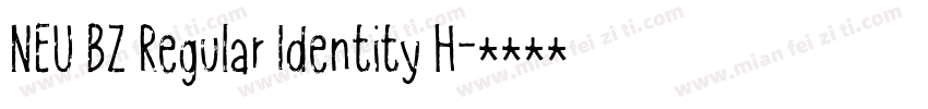 NEU BZ Regular Identity H字体转换